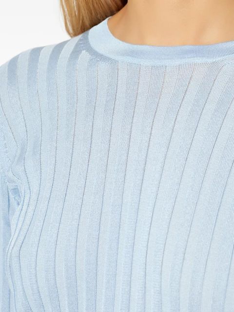 Versace ribbed-knit top - Blue