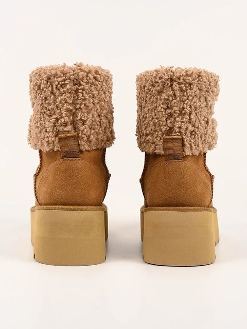 Karl Lagerfeld śniegowce SKYLAR kolor brązowy KL48653