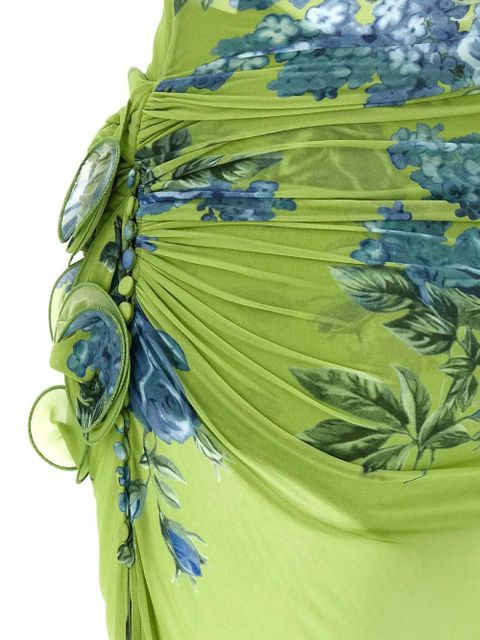 Magda Butrym floral-print side-slit midi dress - Green - zdjęcie produktu nr 2