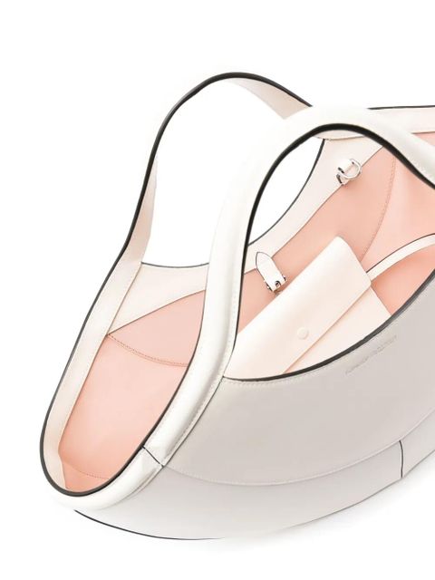 Alexander McQueen Cove leather tote bag - White