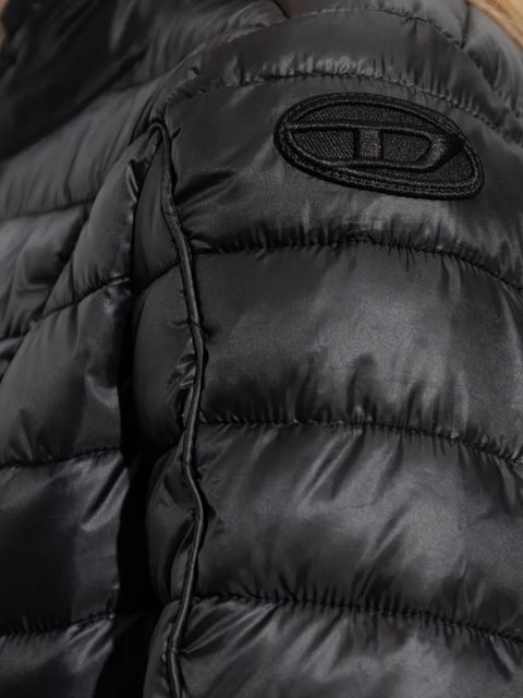 Diesel quilted zip-up puffer jacket - Black