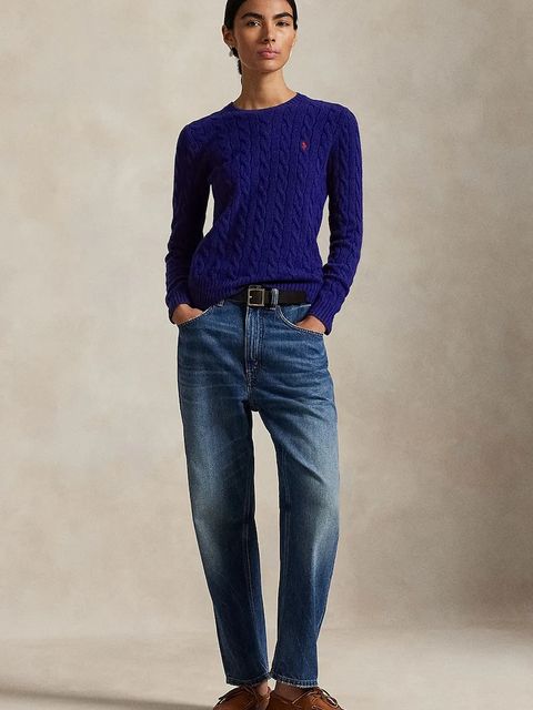 Polo Ralph Lauren sweter wełniany damskie kolor granatowy 211971865012