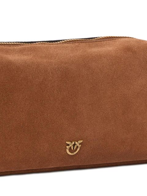 PINKO antique-gold logo crossbody bag - Brown