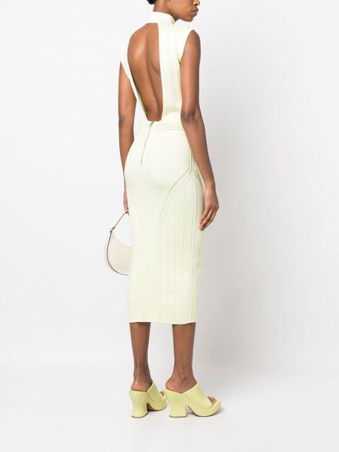 Balmain knitted midi dress - Yellow