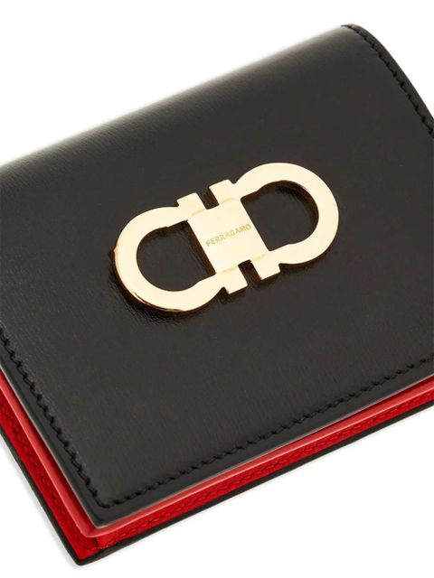 Ferragamo logo-plaque leather wallet - Black