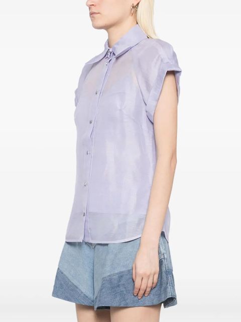 ZIMMERMANN crush fitted blouse - Purple - zdjęcie produktu nr 2