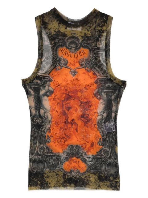 Jean Paul Gaultier printed sleeveless top - Black - zdjęcie produktu nr 1