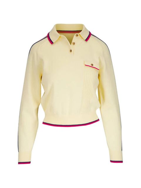 Guest In Residence Relay chest-pocket polo top - Yellow - zdjęcie produktu nr 1