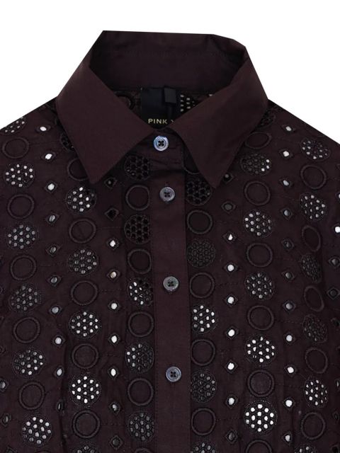 PINKO broderie anglaise shirt - Brown