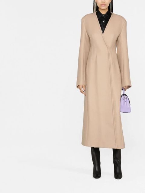 The Attico Dallas long coat - Neutrals - zdjęcie produktu nr 1