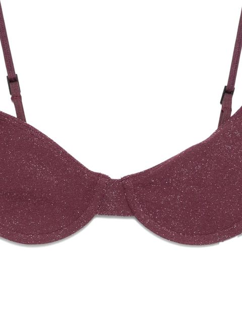 Bond-eye sparkle bikini top - Purple