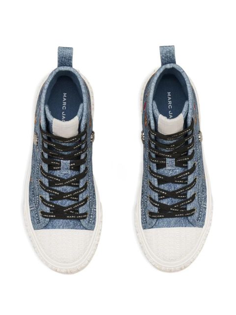 Marc Jacobs charms denim high-top sneakers - Blue