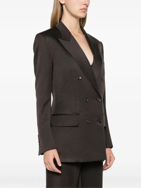 TOM FORD double-breasted blazer - Brown - zdjęcie produktu nr 2