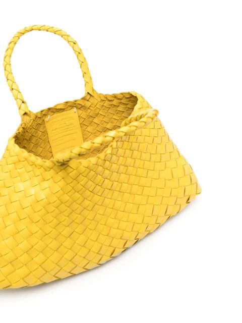DRAGON DIFFUSION woven leather tote bag - Yellow