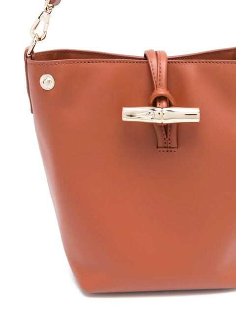 Longchamp mini Le Roseau bucket bag - Brown
