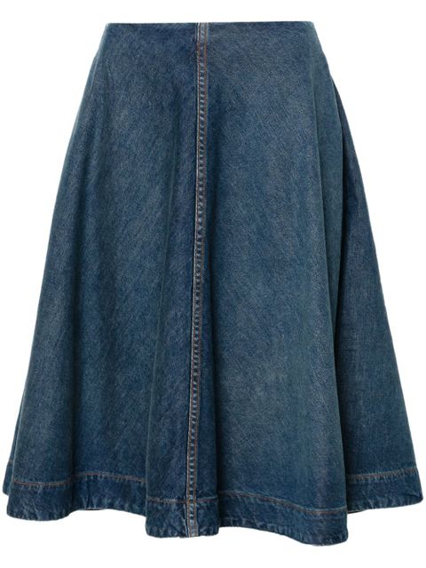 KHAITE Renta denim skirt - Blue - zdjęcie produktu nr 1