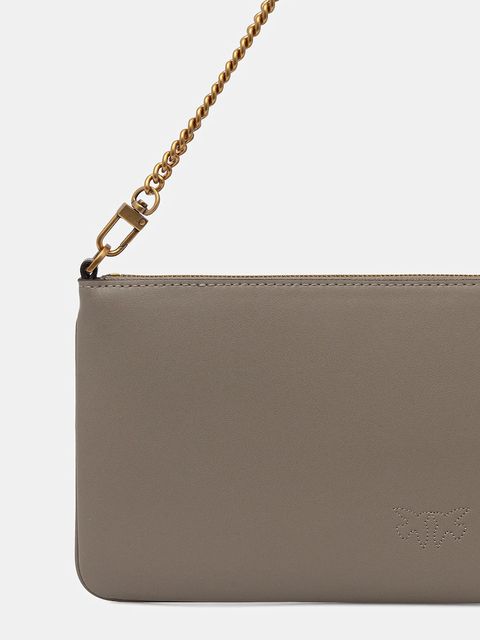 Pinko torebka skórzana kolor szary 102747 A0F1