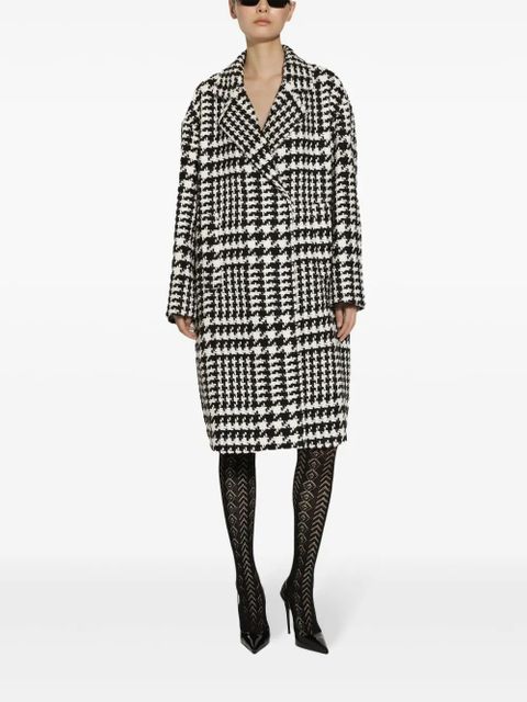 Dolce & Gabbana houndstooth-pattern coat - Black - zdjęcie produktu nr 2