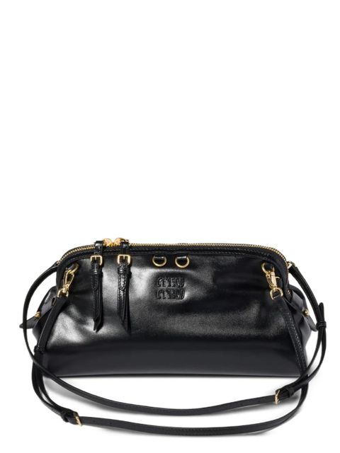 Miu Miu Caprice shiny leather clutch - Black - zdjęcie produktu nr 1