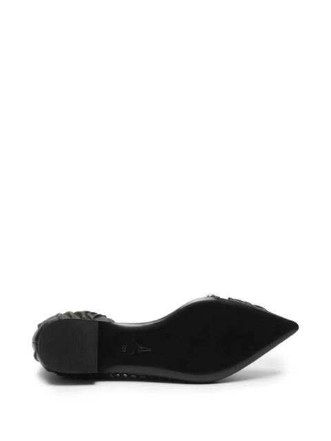 Manière De Voir Céleste metal-detail hardwave flat pumps - Black