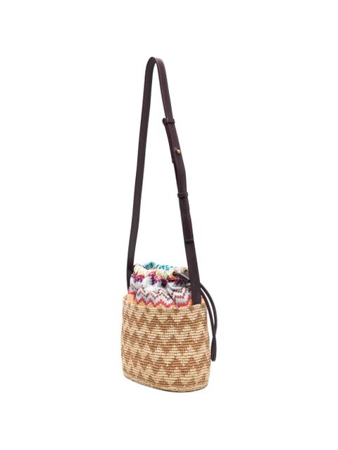 Missoni small zig-zag bucket bag - Neutrals