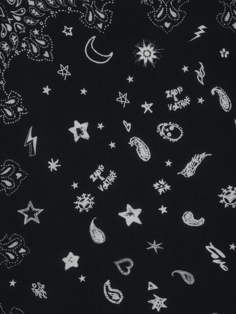 Zadig&Voltaire printed scarf - Black