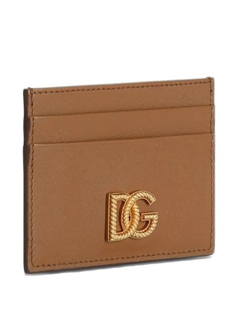 Dolce & Gabbana woven DC logo card holder - Brown