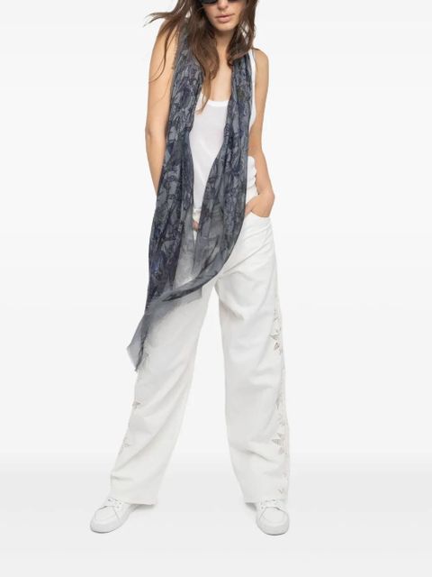 Zadig&Voltaire Kerry printed scarf - Grey
