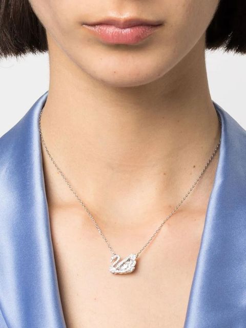 Swarovski crystal-embellished logo pendant chain - Silver - zdjęcie produktu nr 2