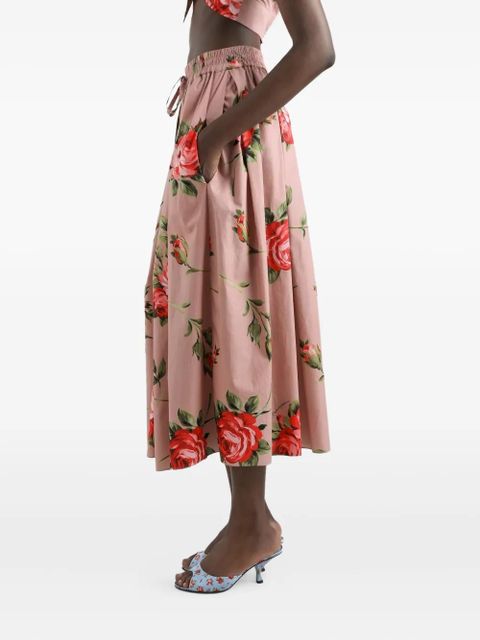 Dolce & Gabbana floral print drawstring skirt - Pink