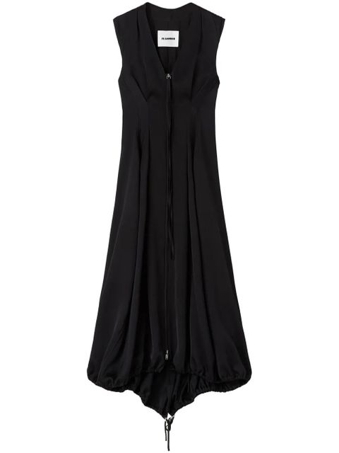 Jil Sander pleated fitted dress - Black - zdjęcie produktu nr 1