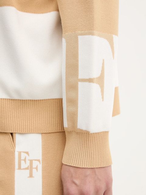 Elisabetta Franchi sweter damski kolor beżowy lekki MK01S56E2