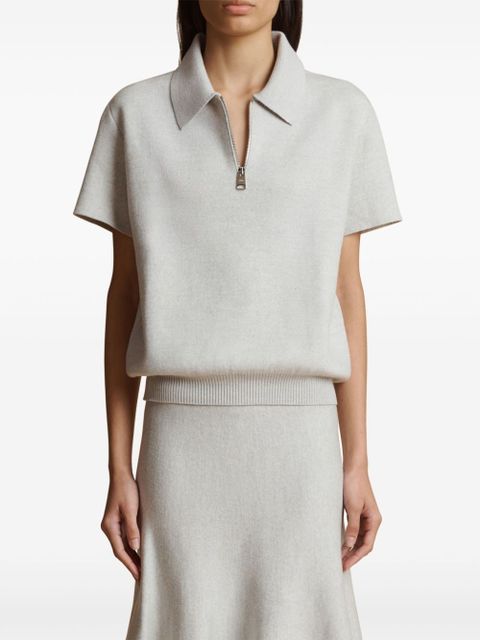 KHAITE The Gulliame knitted top - Grey