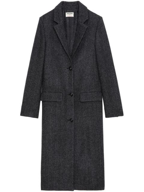 Zadig&Voltaire wool-blend single-breasted coat - Grey - zdjęcie produktu nr 1