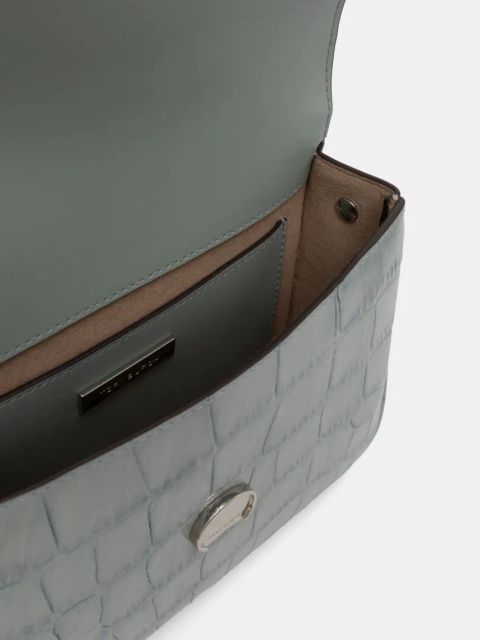 Tory Burch torebka skórzana Robinson kolor niebieski 165371.400