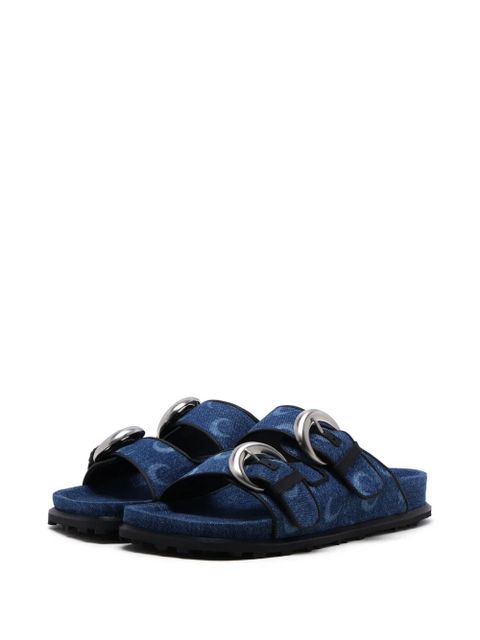 Marine Serre denim Moon-print sandals - Blue - zdjęcie produktu nr 2