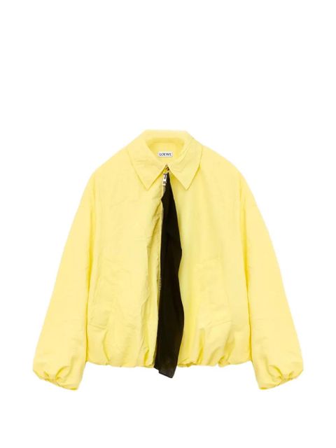 LOEWE crinkled-finish scarf-detail jacket - Yellow - zdjęcie produktu nr 1