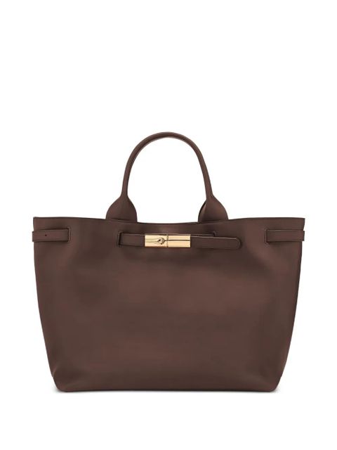 Longchamp large Le Roseau tote bag - Brown - zdjęcie produktu nr 1