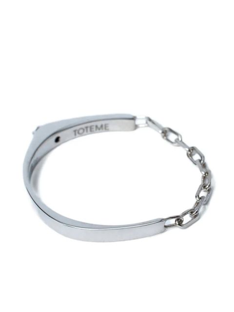 TOTEME 18K white gold diamond chain ring - Silver - zdjęcie produktu nr 2