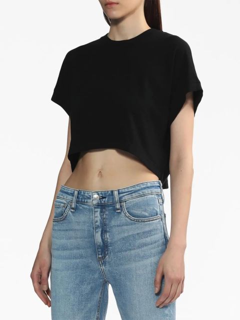 AGOLDE cropped cotton T-shirt - Black