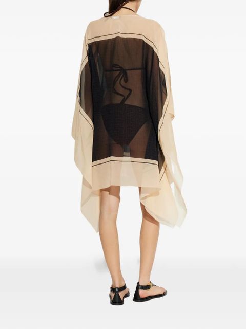 Balmain colour-block draped beach dress - Neutrals