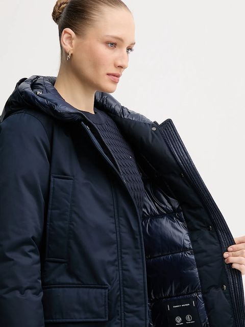 Tommy Hilfiger kurtka kolor granatowy zimowa WW0WW46533
