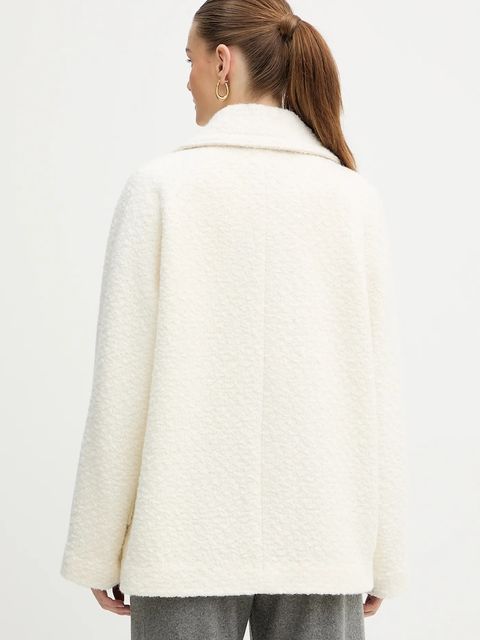 BOSS Orange płaszcz z dodatkiem wełny kolor biały 50548664 - zdjęcie produktu nr 2