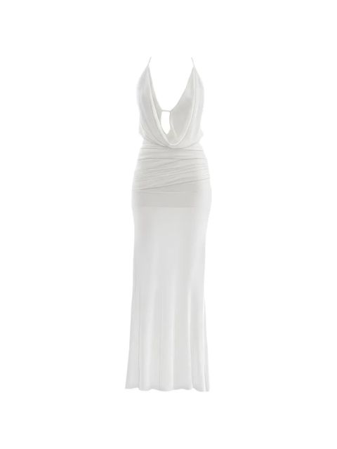 Eleh V-neck draped maxi dress - White - zdjęcie produktu nr 1
