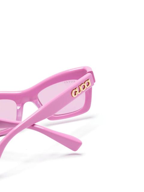Gucci Eyewear rectangle-frame sunglasses - Pink