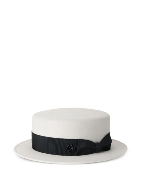 Maison Michel logo-plaque hat - White - zdjęcie produktu nr 1
