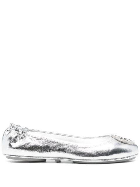 Tory Burch Minnie Travel ballet flats - Silver - zdjęcie produktu nr 1