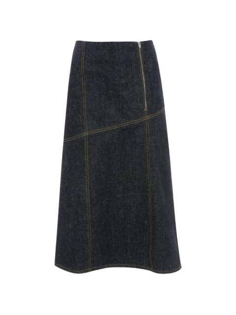 Victoria Beckham panelled denim midi skirt - Blue - zdjęcie produktu nr 1