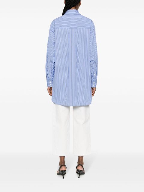 ISABEL MARANT Cylvany logo-embroidered shirt - Blue