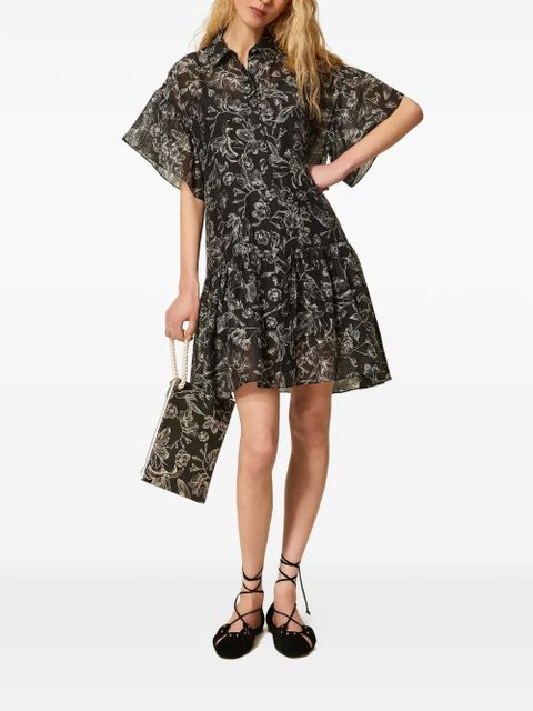 TWINSET floral ruffled dress - Black - zdjęcie produktu nr 2